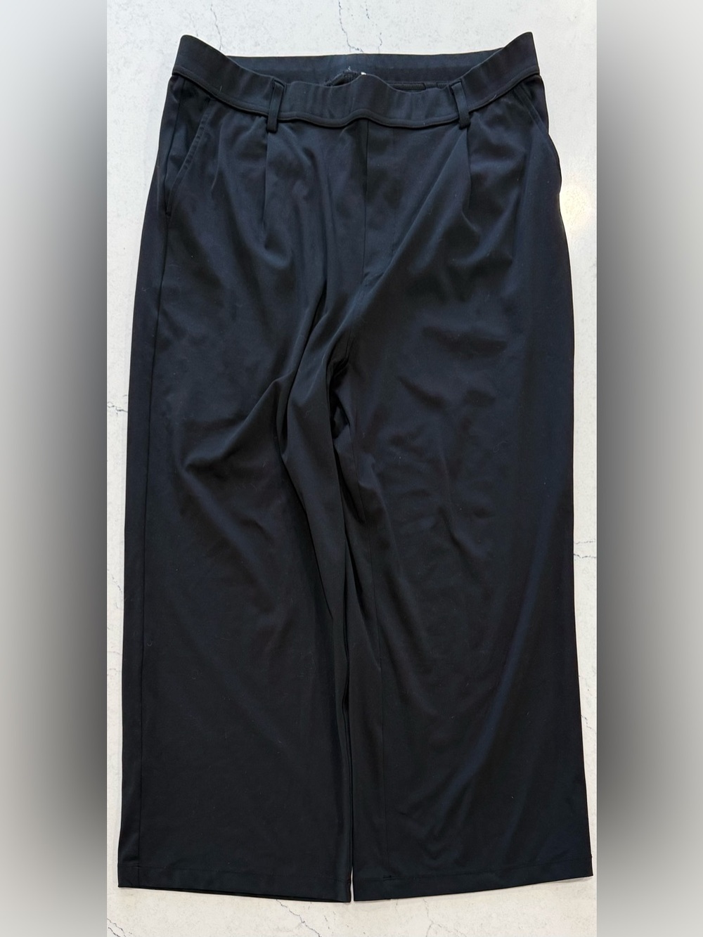 Halara Black Wide-Leg Pants Stretch XL Petite Athleisure Office Attire